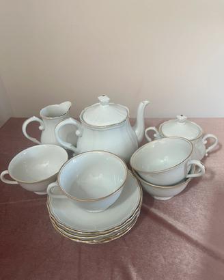 Richard ginori antico doccia filo oro set colazion