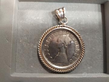 MONETE RARE IN CIONDOLO DI ARGENTO