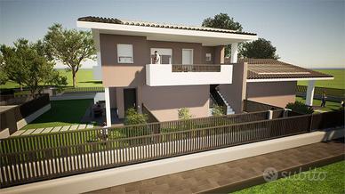 Nuova Trifamiliare ingressi indipendenti e giardin