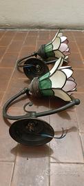 Coppia di Applique da Parete Stile Tiffany a Forma