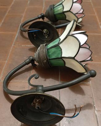 Coppia di Applique da Parete Stile Tiffany a Forma