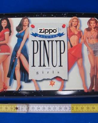 ZIPPO Pin Up scatola in latta vintage 