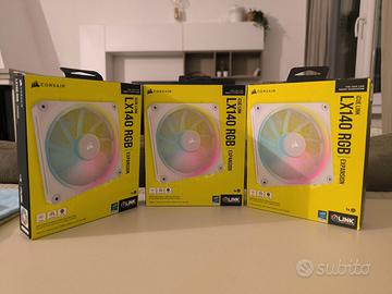 Corsair LX140 RGB - Set 3 ventole nuove bianche
