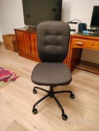 Sedia Ikea Lillhojden con ruote, imbottita 