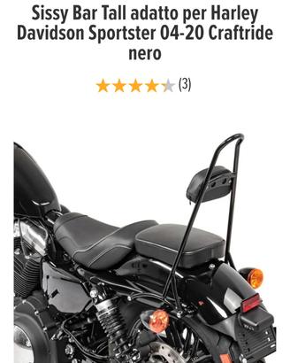 sissy bar tall adatto per Harley Davidson sporster