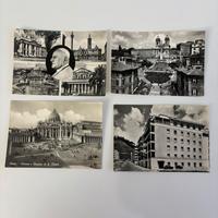 Set 4 vecchie cartoline di Roma in bianco e nero