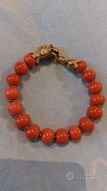 Bracciale oro/corallo