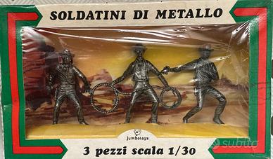 Soldatini di metallo Jumbotoys 3 pezzi scala 1/30