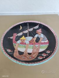 Piatto ceramica Vietri. Giovannino Carrano . 