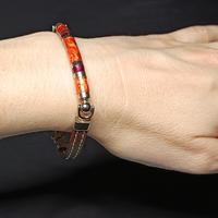 Bracciale argento e cuoio