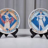 2 piatti decò Zodiaco Umberto Banchelli 1985