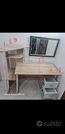 Scrivania più sedia ergonomica