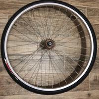 ruota bicicletta 26 completa + copertone
