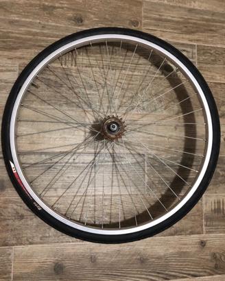 ruota bicicletta 26 completa + copertone
