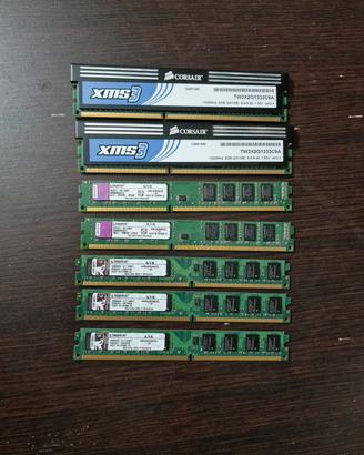 Lotto Ram Corsair 2gb 2x1gb  Kingston  10gb 5x2gb