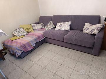 Divano letto angolare con contenitore