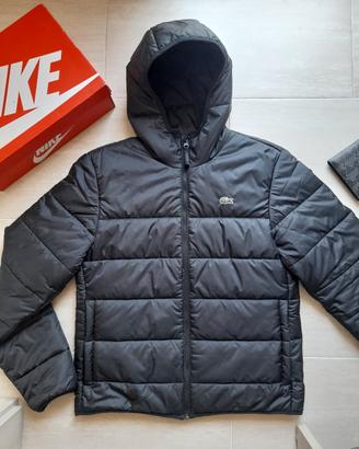 Piumino Lacoste Nero con Cappuccio - Taglia 48 (M)
