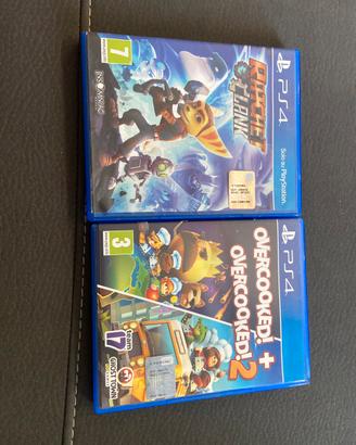 Ratchet & clank e overcooked 1 e 2 ps4