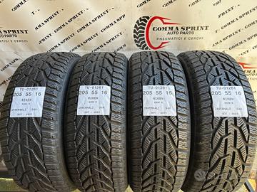 4 PNEUMATICI 205/55 R16 RIKEN INVERNALI SEMINUOVE