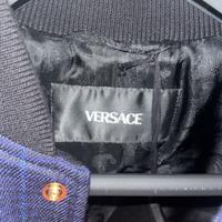 Giacca pelle Versace Bomber College Nuovo di pacca