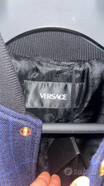 Giacca pelle Versace Bomber College Nuovo di pacca