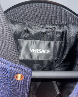 Giacca pelle Versace Bomber College Nuovo di pacca