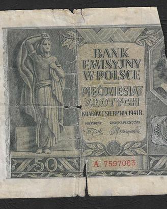 Polonia - banconota circolata da 50 Zloty P-102