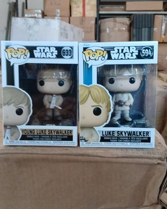 LUKE  E YOUNG LUKE SKYWALKER  FUNKO POP ORIGINALI 