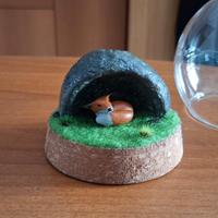 Diorama: Volpe con grotta (Fatto a mano)