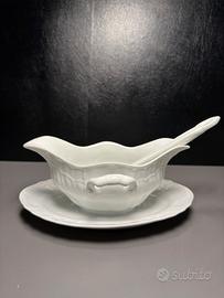 Salsiera Vecchio Ginori con cucchiaio