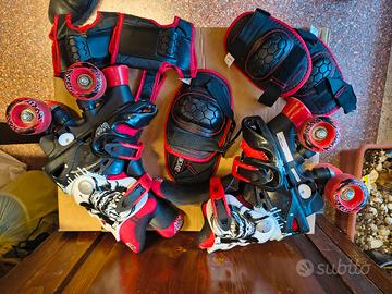 completo pattini+sicurezza 