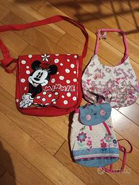 2 borse e 1 zainetto bambini 