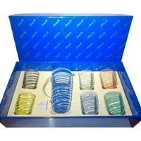 Set brocca e 6 bicchieri, CC Zecchin Murano Art