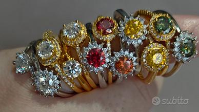 Anelli in Argento s925 e Moissanite da 0,5 carato