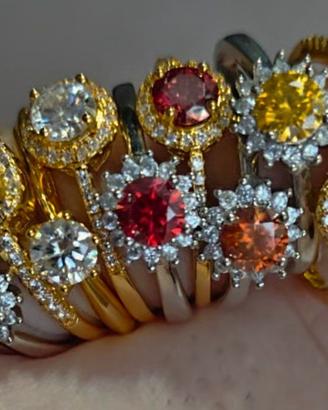 Anelli in Argento s925 e Moissanite da 0,5 carato