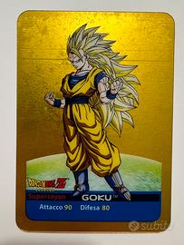 Lamincard Dragon Ball Z Goku ssj3 GOLD ORIGINALE