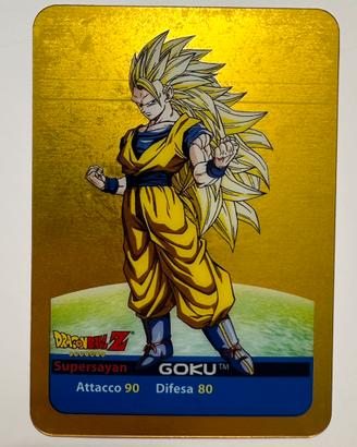 Lamincard Dragon Ball Z Goku ssj3 GOLD ORIGINALE