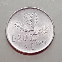 Repubblica italiana  lire 20 bronzo 