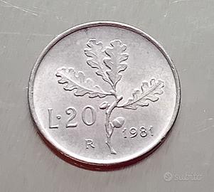 Repubblica italiana  lire 20 bronzo 