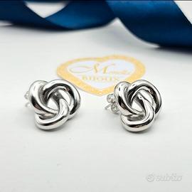 Orecchini Monella Bijoux acciaio donna intrecciati