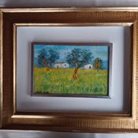 Dipinto Michele Cascella – Paesaggio con ulivi e c
