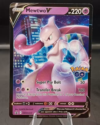 mewtwo V swsh 223 promo stamped pokemon go eng nm
