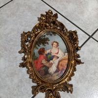 Quadretto vintage anni 40 in stile barocco