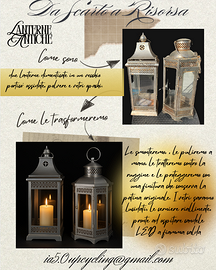 Lanterne decorative per candele/LED
