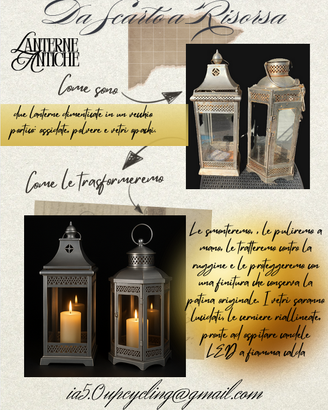 Lanterne decorative per candele/LED
