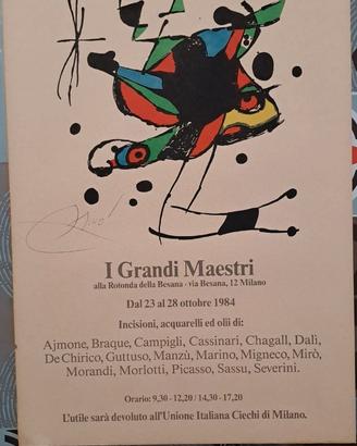 locandina dell'evento "i grandi maestri", MIRò