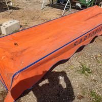 tenda con supporti in alluminio