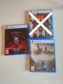 giochi ps5 ,diablo, hogwarts legacy 