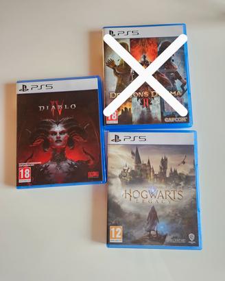 giochi ps5 ,diablo, hogwarts legacy 