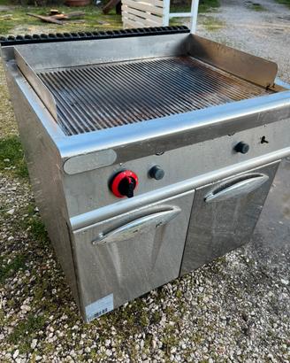 Fry top su mobile acciaio